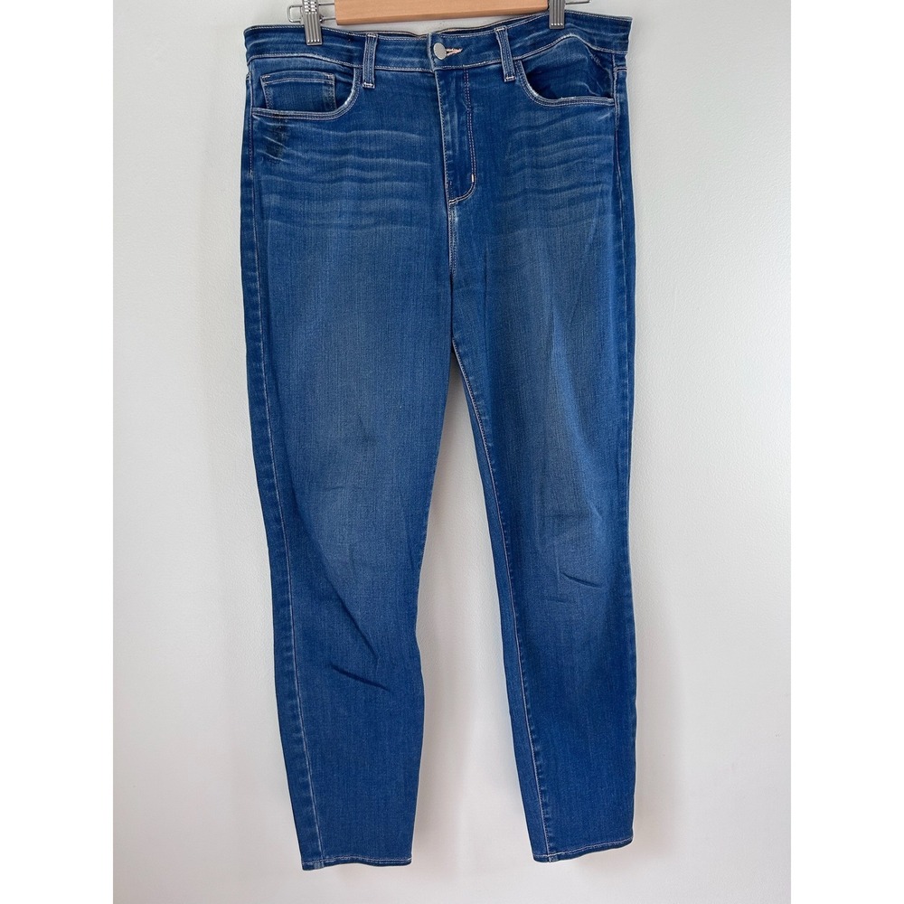 L'AGENCE Margot High Rise Skinny Jeans Hacienda Blue Size‎ 31 Made in USA